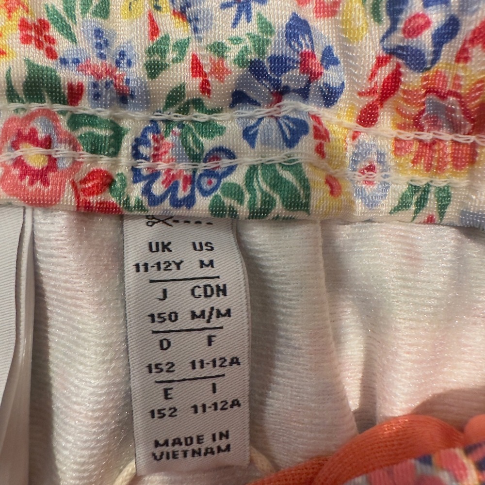 Adidas Originals Girls Floral Skirt Multicolored 3-Stripes JD0531 Size M 11-12Y - Picture 5 of 8